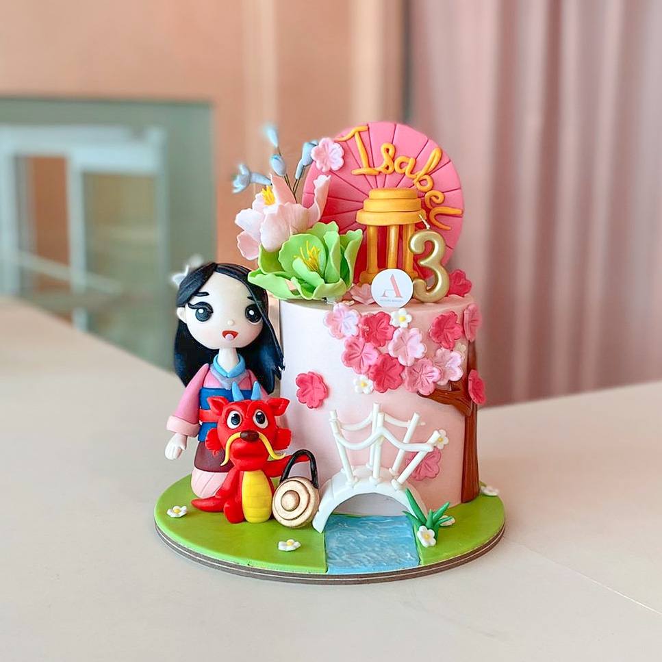 mulan princess birthday cake