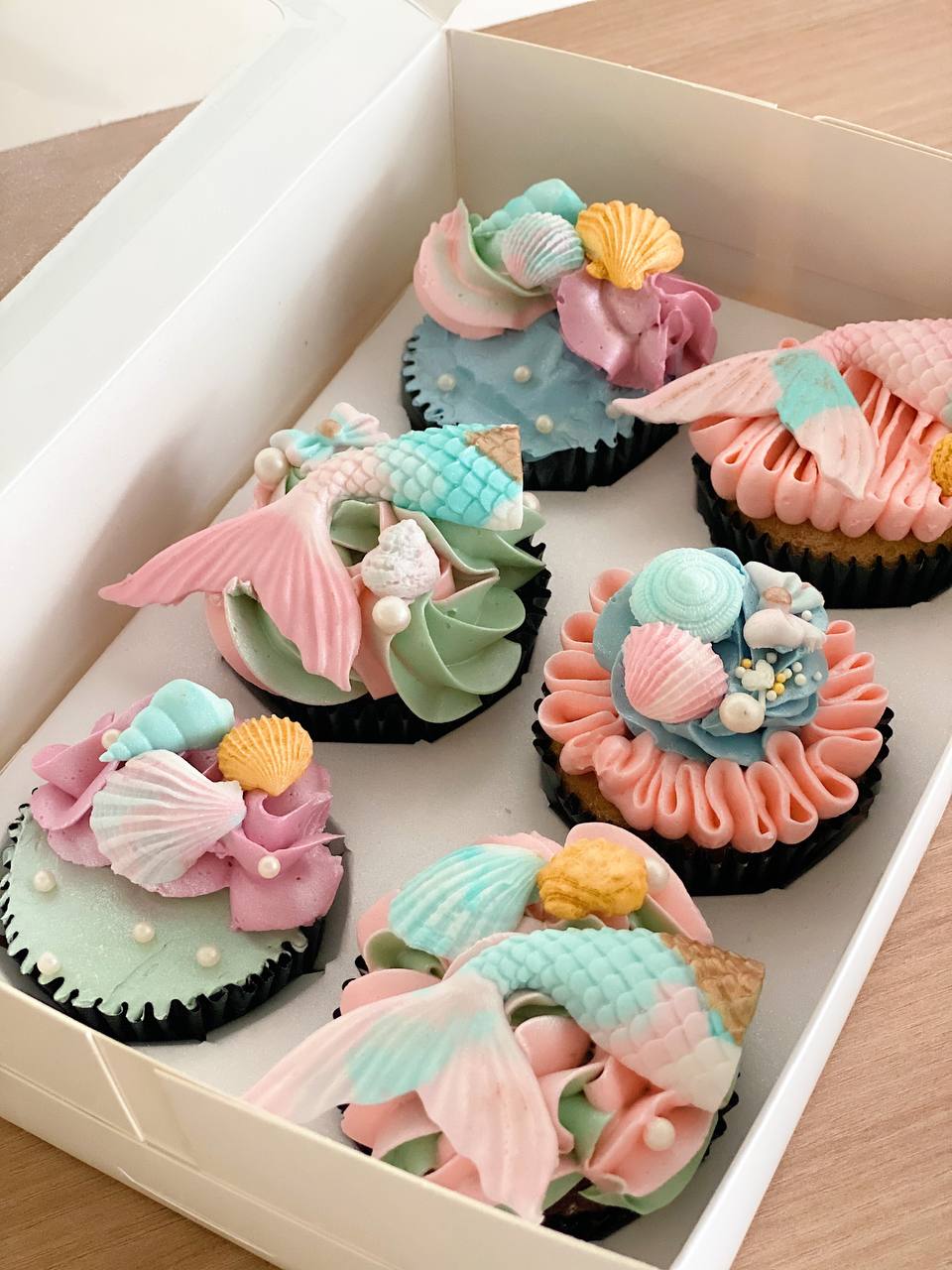 Barbie Mermaid Food Vanilla Cupcake Mix Barbie Cupcake Set 12