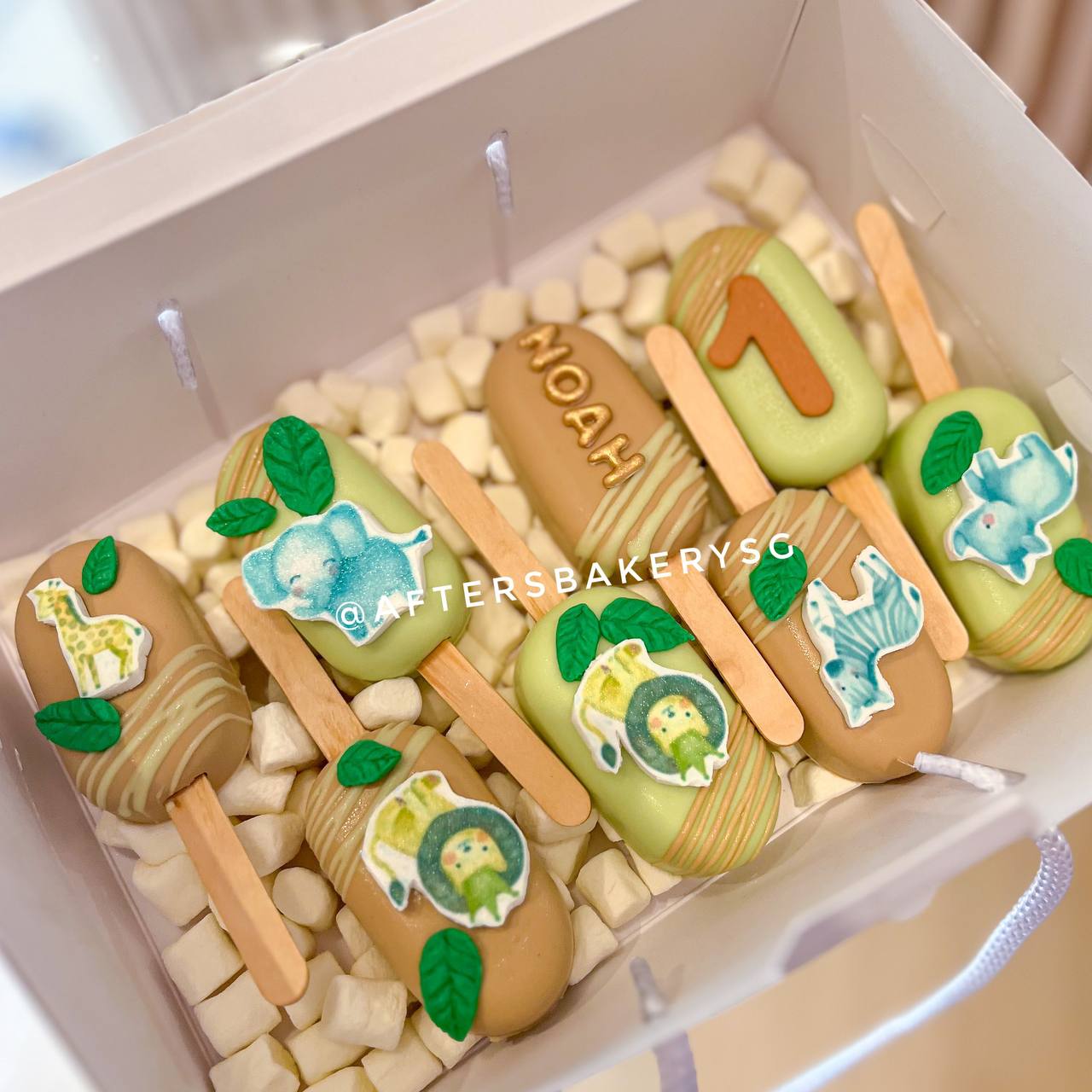 Safari Animal Cakesicles Afters Bakery