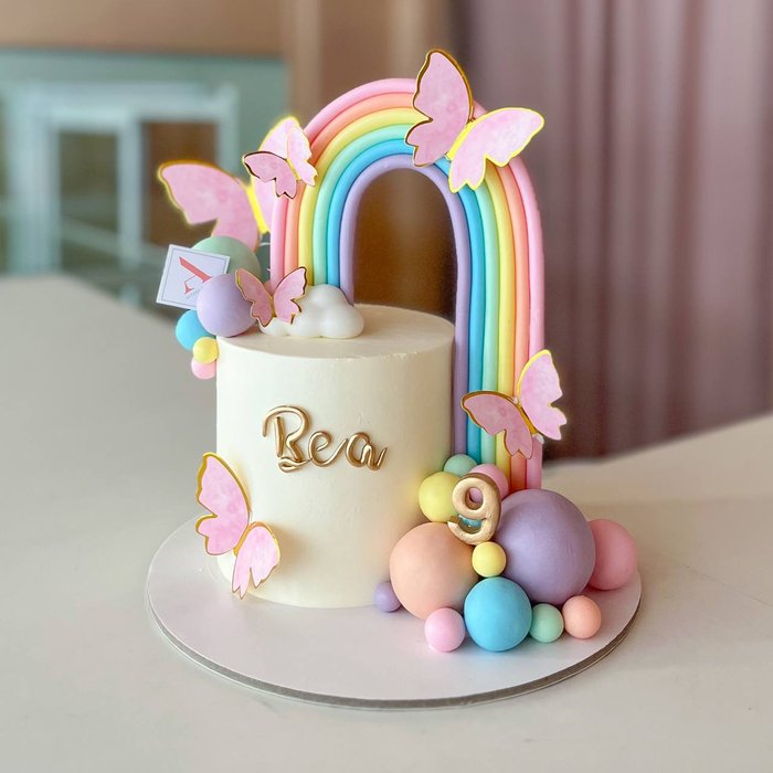 Bea Rainbow Butterfly Cake 