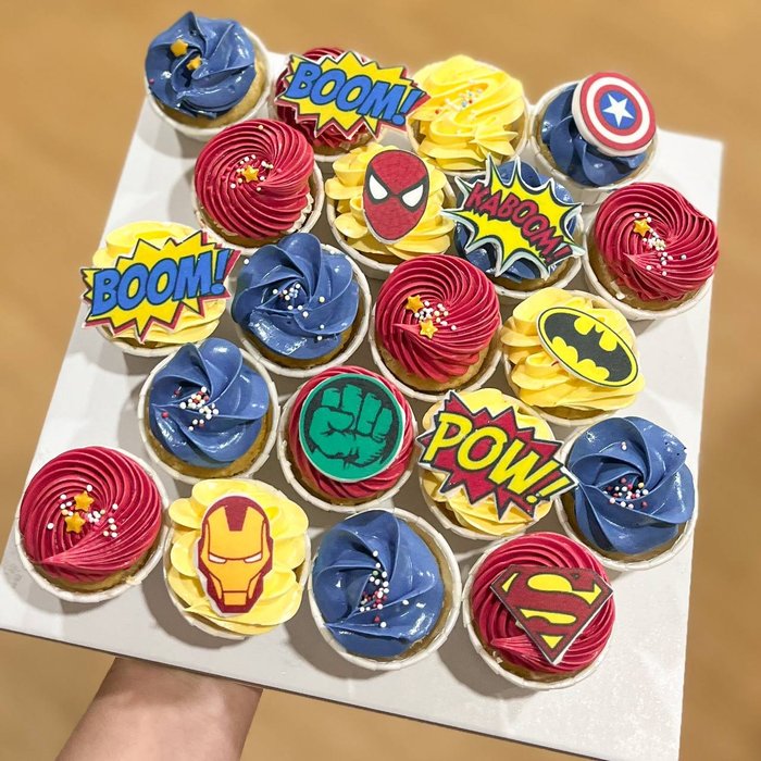 Mini Superhero Cupcakes