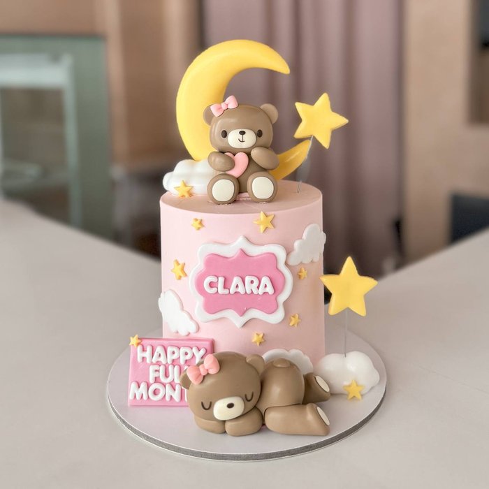 Claire Bear Full Month Cake 
