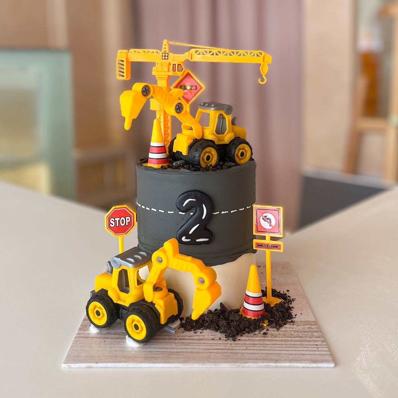 Construction Excavator Cake