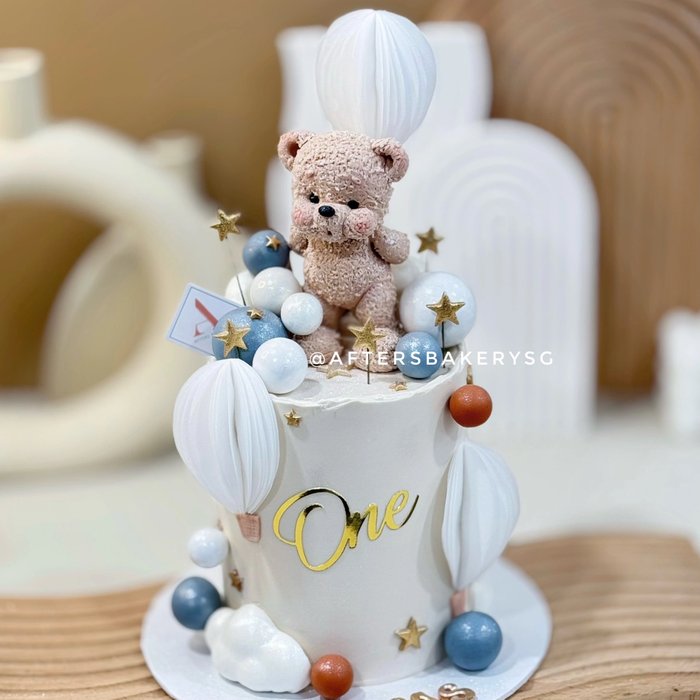 Starry Bear Birthday Cake