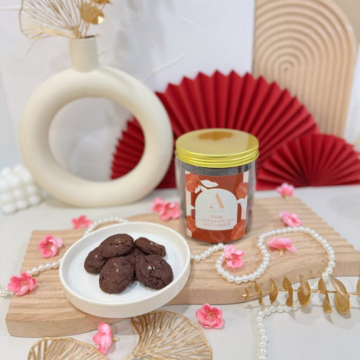 Dark Chocolate Sea Salt Cookies (Eggless)