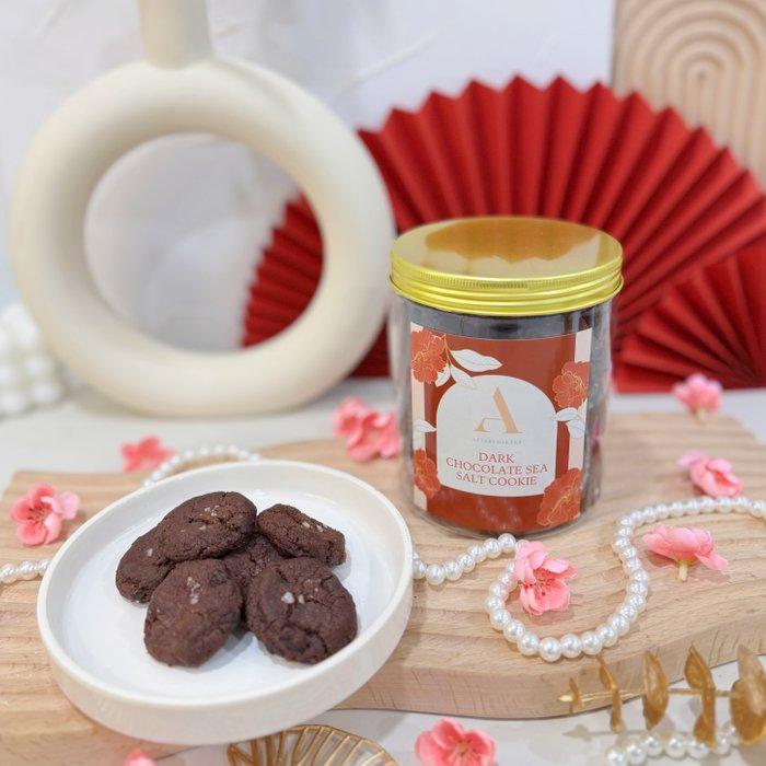 Dark Chocolate Sea Salt Cookies (Eggless)