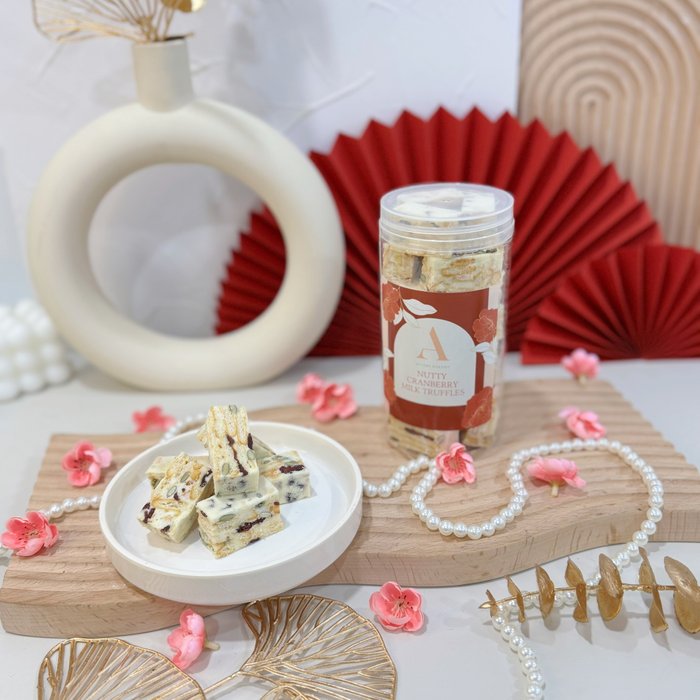 Nutty Cranberry Milk Truffles