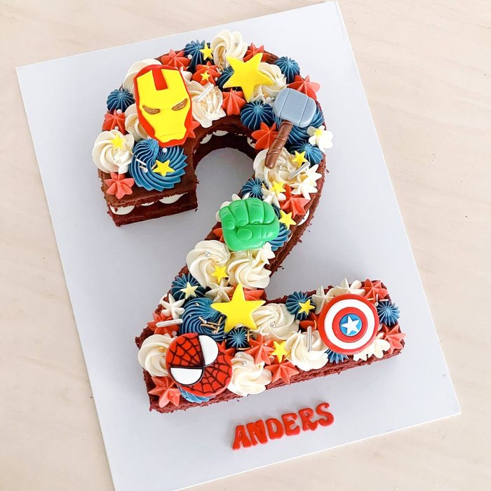 Avengers Numeric Cake 